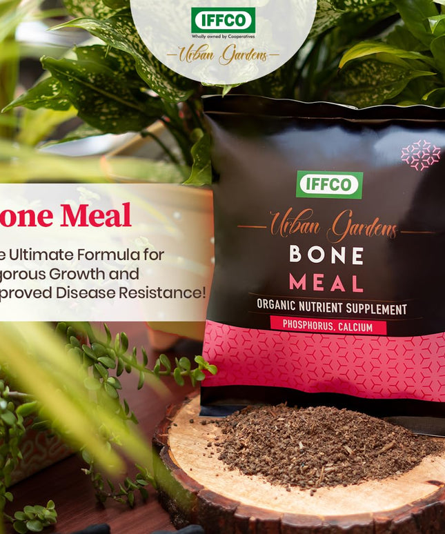 IFFCO Urban Gardens - Bone Meal 900 gm - Organic Phosphorus + Calcium Nutrient for Plants and Home Garden - Slow Release Plant Nutrition Supplement - Promotes Flowering, Fruiting & Root Development