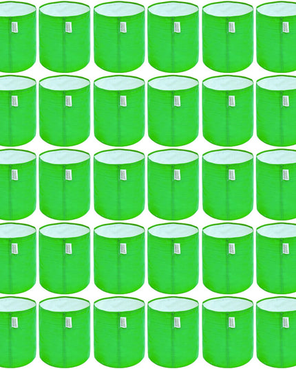 Anandi Green's Premium HDPE Uv Protected 260 GSM Round Shaped Green Colour Plants Grow Bags Suitable for Terrace and Vegetable Gardening 12x12 Inch Pack of 5 Grow Bags