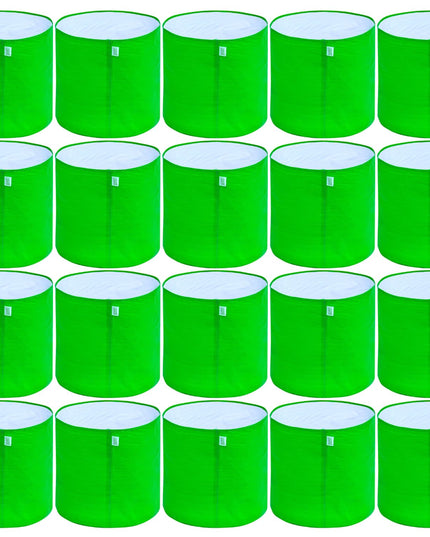 Anandi Green's Premium HDPE Uv Protected 260 GSM Round Shaped Green Colour Plants Grow Bags Suitable for Terrace and Vegetable Gardening 12x12 Inch Pack of 5 Grow Bags