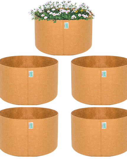 Anandi Green's 400 GSM Eco Friendly Geo Fabric Plant Grow Bag Suitable for Terrace and Flowers Vegetable Gardening 6x6 inch Maroon Color Pack of 10