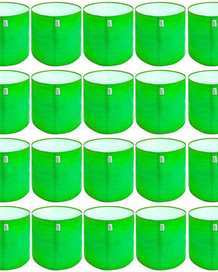 Anandi Green's Premium HDPE Uv Protected 260 GSM Round Shaped Green Colour Plants Grow Bags Suitable for Terrace and Vegetable Gardening 12x12 Inch Pack of 5 Grow Bags