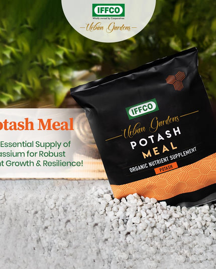 IFFCO Urban Gardens - Potash Meal 900gm - Organic Bio Potash Fertilizer for Plants and Home Garden - Plant Nutrient Supplement in Slow Release Granules