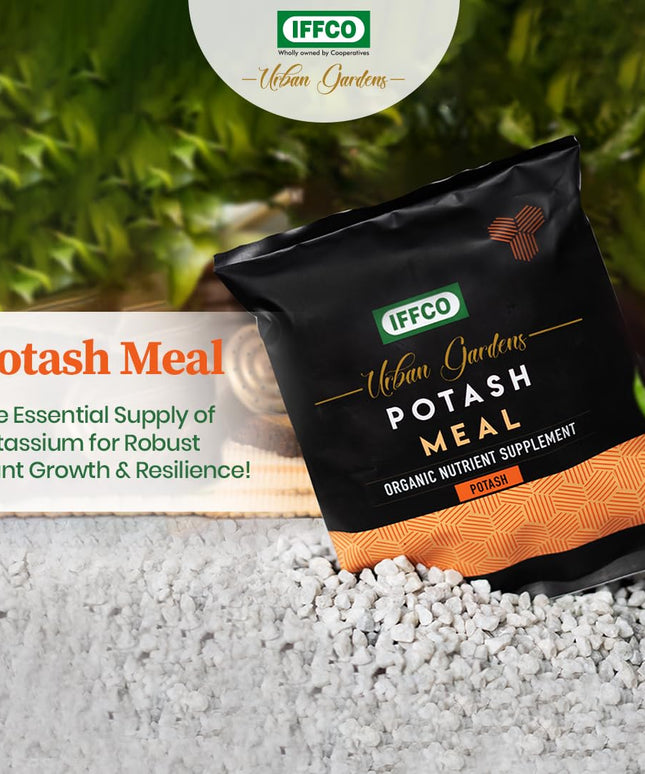 IFFCO Urban Gardens - Potash Meal 900gm - Organic Bio Potash Fertilizer for Plants and Home Garden - Plant Nutrient Supplement in Slow Release Granules