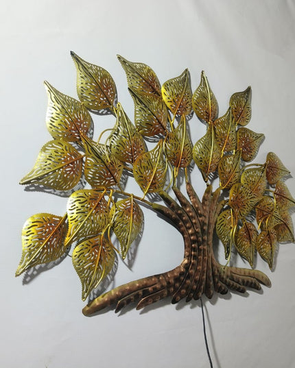 HANSART Lighted Metal Wall Tree Art, Wall Decor Tree with Lights for Living Room, Bedroom and More (36 x 24 Inches)