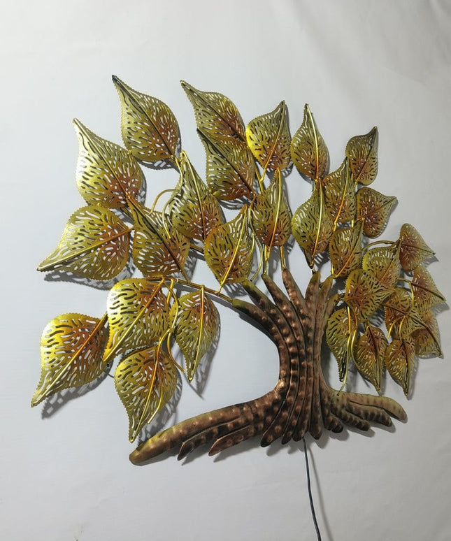 HANSART Lighted Metal Wall Tree Art, Wall Decor Tree with Lights for Living Room, Bedroom and More (36 x 24 Inches)