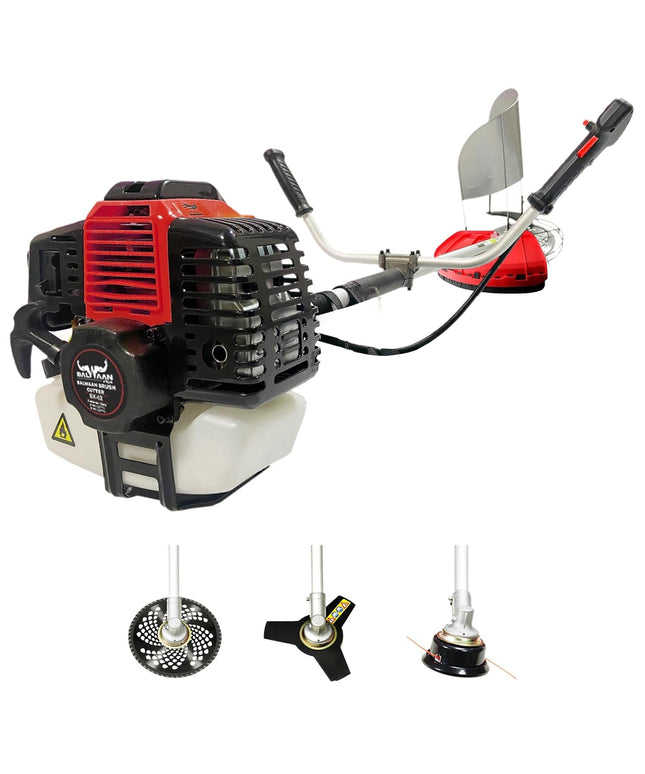 Balwaan Krishi BX-52 Brush Cutter 2 Stroke Side Pack Machine 52cc Extra Power Torque Engine|80T, 3T Blade, Tap n Go for Agriculture, Gardening, Lawn Grass Trimming Eco Series Free 500ml Engine Oil