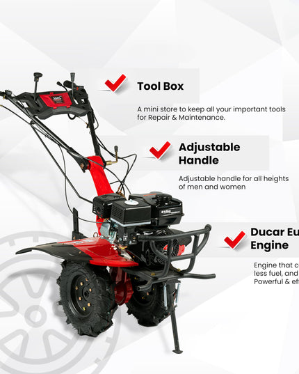 BALWAAN Krishi BP-750E Power Weeder | 212cc 4-Stroke Engine | Electric-Start with Shocker, Triple Adjustable | 40-inch Working Width | Get Free 650 ML Engine Oil & 1.8 L Gear Oil | Latest Model