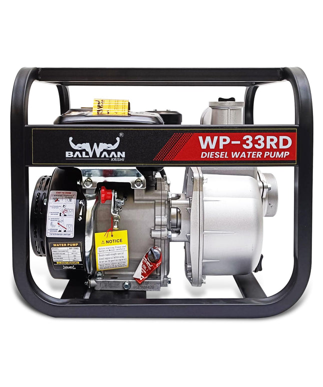 Balwaan Krishi WP-22R Water Pump 2 Inch Outlet | 7 HP Powerful Petrol Engine 4 Stroke | For Irrigation, Water Supply, Sewage Movement and Draining Agriculture Farming | Get 1-litre Engine Oil