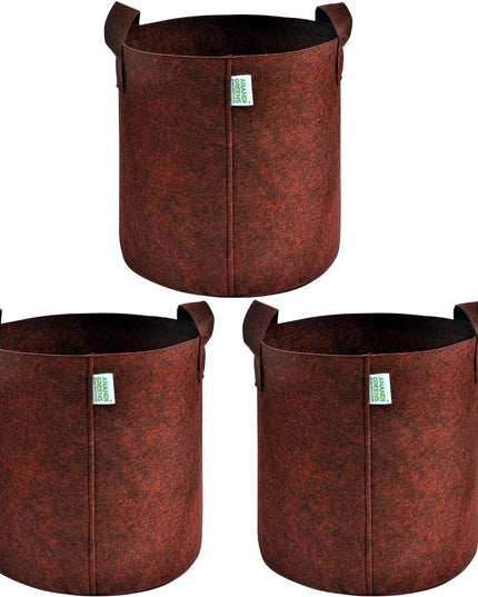 Anandi Green's 400 GSM Eco Friendly Geo Fabric Plant Grow Bag Suitable for Terrace and Flowers Vegetable Gardening 6x6 inch Maroon Color Pack of 10