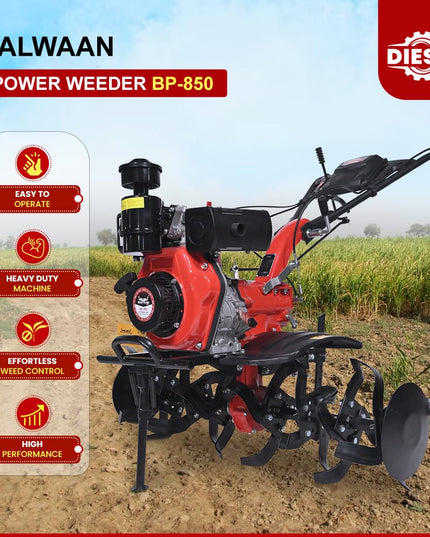 BALWAAN Krishi BP-750E Power Weeder | 212cc 4-Stroke Engine | Electric-Start with Shocker, Triple Adjustable | 40-inch Working Width | Get Free 650 ML Engine Oil & 1.8 L Gear Oil | Latest Model