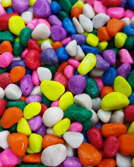 2 Kg Polished White Pebbles Stones for Plants Pots, Aquarium Fish Tank, Pebbles for Decoration, Garden, Table and Home Decor, Vase Fillers (2 Kg, White Stone)
