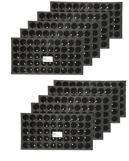 Seedling Tray for Plants, Reusable Germination Tray, Nursery Trays for Seedling, Sapling, Seed Starter & Growing Tray, 50 Cells Set of 10