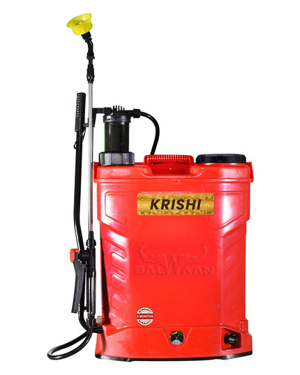 BALWAAN Krishi BS-21 Battery and Manual 2 in 1 Knapsack Sprayer 12 Volts x 8 Ampere | 18 litres Tank Capacity | High Pressure Sprayer | Suitable for Spraying