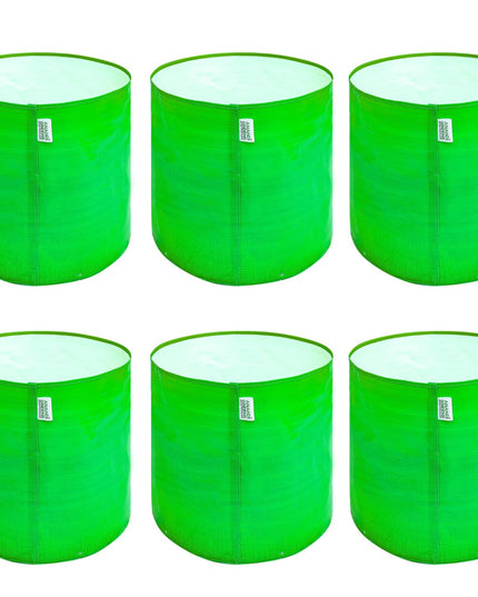 Anandi Green's Premium HDPE Uv Protected 260 GSM Round Shaped Green Colour Plants Grow Bags Suitable for Terrace and Vegetable Gardening 12x12 Inch Pack of 5 Grow Bags