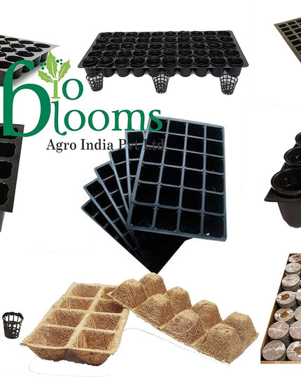 Seedling Tray for Plants, Reusable Germination Tray, Nursery Trays for Seedling, Sapling, Seed Starter & Growing Tray, 50 Cells Set of 10