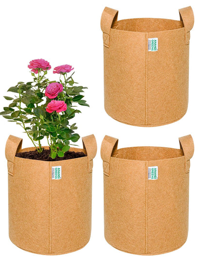 Anandi Green's 400 GSM Eco Friendly Geo Fabric Plant Grow Bag Suitable for Terrace and Flowers Vegetable Gardening 6x6 inch Maroon Color Pack of 10