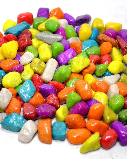 2 Kg Polished White Pebbles Stones for Plants Pots, Aquarium Fish Tank, Pebbles for Decoration, Garden, Table and Home Decor, Vase Fillers (2 Kg, White Stone)