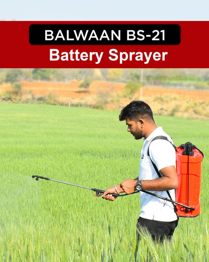 BALWAAN Krishi BS-21 Battery and Manual 2 in 1 Knapsack Sprayer 12 Volts x 8 Ampere | 18 litres Tank Capacity | High Pressure Sprayer | Suitable for Spraying