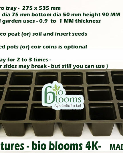 Seedling Tray for Plants, Reusable Germination Tray, Nursery Trays for Seedling, Sapling, Seed Starter & Growing Tray, 50 Cells Set of 10