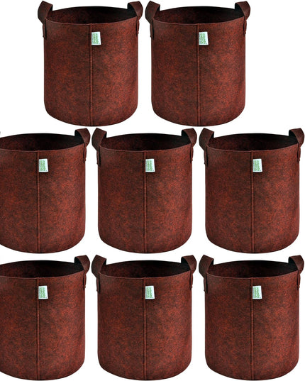 Anandi Green's 400 GSM Eco Friendly Geo Fabric Plant Grow Bag Suitable for Terrace and Flowers Vegetable Gardening 6x6 inch Maroon Color Pack of 10