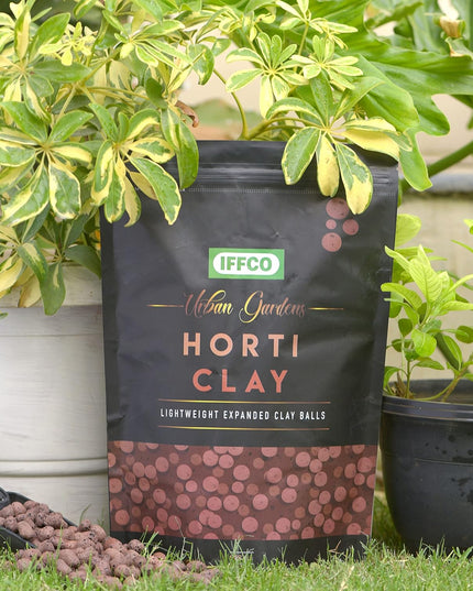 IFFCO Urban Gardens – Horti Clay 1.8Kg / 6Litre – LECA Hydroton Clay Balls – Size: 8-15mm – Multiple Applications: Hydroponics, Aeroponics, Aquaponics, Indoor and Outdoor Pots and Garden Beds