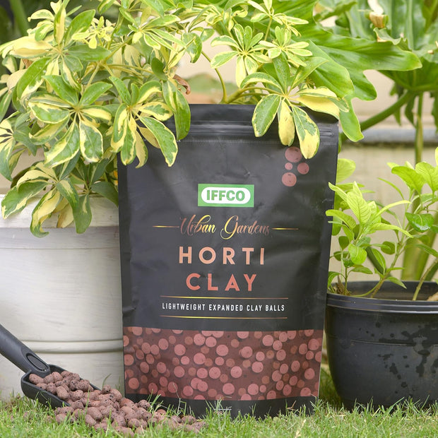 IFFCO Urban Gardens – Horti Clay 1.8Kg / 6Litre – LECA Hydroton Clay Balls – Size: 8-15mm – Multiple Applications: Hydroponics, Aeroponics, Aquaponics, Indoor and Outdoor Pots and Garden Beds